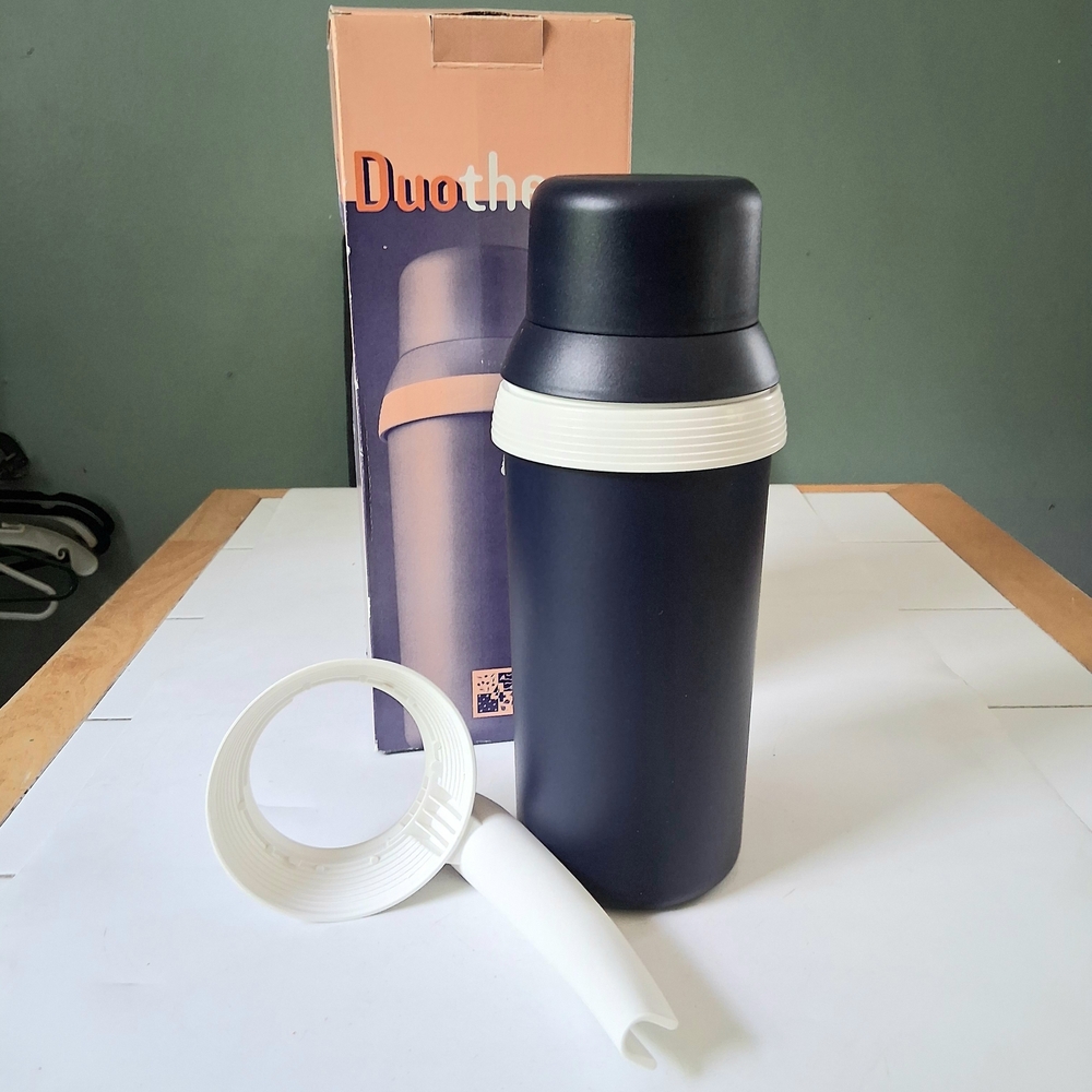 Tupperware Duotherm 1 Liter Jug 1996 Hot & Cold Travel / Work Thermos W/box 90s